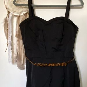 NWOT Peak 90s! Sweetheart Dress w Leopard-Print Belt